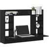 vidaXL Scrivania a parete Rovere nero 105 x 48 x 75 cm | Tanto spazio per le tue cose, Design elegante che si adatta a qualsiasi arredamento,