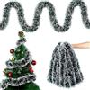 YINZZTRY Ghirlanda di Orpelli per Albero di Natale, 10m, Verde, Lucida, Abete, per Porte, Caminetti, Ringhiere delle Scale