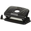 OFFICER PRODUCTS Perforatrice per prodotti per ufficio perforatrice fino a 12 fogli in metallo nero/piccoli accessori da ufficio/tipo-standard/materiale-metallo/colore-nero/formato A4/A5/A6/888