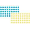 Franken UMZ P19/34 - Fogli di poi adesivi 19 mm, blu/giallo, 520 pz.