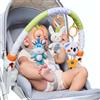 TUMAMA Giochi Arco Viaggio Passeggino per Neonato 0 3 6 9 12 Mesi, Peluche Animale Passeggino Giocattolo Gioco per Neonati Bambina Ragazzo, Clip On Auto Carrozzina con Sonaglio Teether Campana