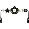 Kinhzrude Giocattolo per dondolo per bambini, compatibile con BabyBjorn Balance Soft & Bliss, arco da gioco girevole in legno per bambini, giocattolo per lo sviluppo sensoriale (sorriso bianco e nero)