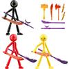 Generico Set di action figure da collezione, personaggi Stickman da (G#*3) | collezione smontabili, robot articolato con articolazioni multiple, posabilità completa del corpo, per appassionati