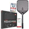 Pizza Lover® Pala per pizza perforata di alta qualità, 35 x 35 cm, spatola per pizza in alluminio anodizzato duro (antiaderente), sollevatore per pizza per pizza e pane fatti in casa, ideale per