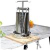 SQUEEZE master Spremiagrumi manuale per vino di frutta, tintura, formaggio alle erbe e sidro - 5 litri - pressa compatta in acciaio inox con manico a risparmio energetico - per succhi, latte di noci e