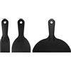 QUARKZMAN Raschietti per stucco 3 pezzi 2/4/8 plastica nera