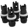 FELTECHELECTR 4 Pezzi Adattatore per Valvola Aria Gonfiabile per Barca da Pesca in PVC Nero Compatibilità Versatile e Montaggio Rapido per Escursioni All'aperto e Pescatori