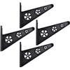 FESTFENDS Supporto da Muro per Snowboard e Casco, 4 Pezzi, Pp Nero