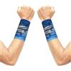 QGGHNISD Polsiera elastica nera e dorata, con motivo geometrico, traspirante, per sport, basket, tennis, palestra