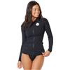 RIP CURL 2026 Donna Premium Surf Zip Thru Manica Lunga UPF Gilet 16GWRV - Black