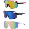 KBIBCK Occhiali da Sole Sportivi, 3 Pezzi Occhiali Veloci, Occhialida Sole da Ciclismo da Uomo e Donna, Protezione UV400Occhiali per Ciclismo, Motociclismo, Alpinismo, Sci