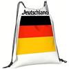 Eichenherz Sacca da palestra con bandiera della Germania, colore nero, rosso, oro, 34 | Sacca da ginnastica robusta in poliestere, con bandiera della Germania stampata su entrambi i lati, 34 x 41 cm