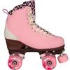 Chaya Pattini a rotelle Miyu Pink Leopard - Pattini per uomo e donna in stile retrò per scooter discoteca - Scarpe arrotolabili in rosa