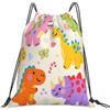 Dusviba Zaino con coulisse motivo dinosauro Lollipop del fumetto | Borsa da palestra leggera in poliestere resistente all'acqua per sport, viaggi, scuola, yoga, spiaggia, shopping