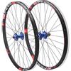KUNYOS Set di Ruote per Bicicletta 26 27.5 Set di Ruote per Mountain Bike da 29 Pollici Freno A Disco 32 Fori Cerchio 120 Clic Ruota MTB A Sgancio Rapido per Cassetta A 7-12 velocità,Blu,26inch