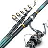 Yunhgft Canna da Pesca Telescopica Rigida | Materiale in carbonio, Canna Surfcasting, Pesca spigola, Per Campeggiatori