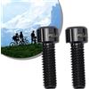 Besttoolifes Bulloni guarnitura bici per bici da strada Mountain E-Bike | Realizzato in lega resistente, opzioni arcobaleno oro nero, lunga durata (nero)