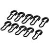 ZMdooreasy Ganci a scatto in acciaio inox, 20 pezzi, colore: nero (9 mm)