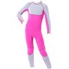 Jueshanzj Muta da sub calda a maniche lunghe per bambine | Neoprene, 3 mm, caldo, termico, protezione solare, cerniera posteriore, per nuoto, surf, snorkeling