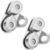SHINEOFI 2 Pezzi Clam Cleat a Camma per Corda per Yacht e Vele in Acciaio | Guida Filo, Due Viti Autofilettanti Incluse, Argento, per Equipaggio su Imbarcazioni