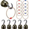 Leitee 15 pezzi Pirate Hook Ring Toss Game Set, Teschio, Bronzo Verde