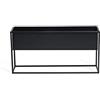 LIFA LIVING Portapiante in Metallo Nero, Fioriera Verticale Bassa, Porta Piante Nero Stile Industriale, Mobile per Piante in 3 Misure, 80 x 20 x 40 cm