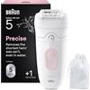 Braun Silk·épil 5, epilatore da bagnato e asciutto, per una facile rimozione dei capelli, pelle liscia a lungo, 5-011, fenicottero rosa