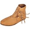 Generic Stivali medievali da uomo in pelle Stivaletti con lacci per ricostituzione storica Cosplay medievale vari colori disponibili taglia 38-46, giallo, 43 EU