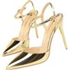Generic WATTK - Sandali da donna con tacco a spillo, in finta pelle, con cinturino alla caviglia, scarpe da sera per feste, scarpe da sera, sandali aperti
