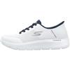 Skechers Uomo Go Walk Flex NETRO Scarpe da Allenamento, White/Navy Textile, 43 EU