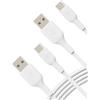 BELKIN - Pack de 2 cables PVC USB-A vers USB-C blanc 1m