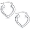 LeCalla Orecchini a cerchio da donna in argento Sterling 925 a forma di cuore, ipoallergenici, leggeri, idea regalo, orecchini ad anello a forma di cuore a tema amore, 20 mm