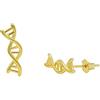 ScienceFox DNA Helix orecchini in argento Sterling 925 in oro rosa, disponibile in biologia chimica studente doppia elice, Argento sterling