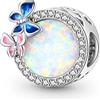 GNOCE Farfalle Volanti/Coniglio Ciondolo Pendenti E Ciondoli In Argento Sterling 925 Ciondola Perline Gioielli Regalo per Le Donne Ragazze Figlia Fit Bracciali/Collana (Farfalle volanti)