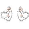 JERWLI Orecchini da Ballerina 925 Argento Sterling Ballerina Orecchini a Lobulo Gioielli da Balletto Regali per Donne Donne Adolescenti Ragazze Amanti del Balletto Ballerina