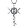 CELESTIA Donna Ciondolo Ecate Collana Portafortuna Dea della Luna Gioielli Wicca Argento 925 Strega Stregoneria Amuleto Esoterismo Regalo Donne