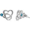 ScienceFox Stetoscopio a forma di cuore in argento Sterling 925 con pietra turchese come regalo per infermiere medico medicina, Argento