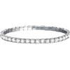 Jpltlvy Bracciale tennis in acciaio inossidabile con zirconia cubica, regolabile, fascia elastica per donne, regalo per uso quotidiano