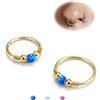 BodyBonita Opal Piercing Naso Acciaio Chirurgico 316L Piercing Orecchio per Donne Orecchino Naso Conch Daith Helix Orecchini 2 Pezzi Oro 18G 8mm 10mm Blu