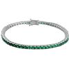 Gold Gala Bracciale Tennis in Argento 925 Rodiato con Zirconi Colorati Uomo Donna