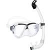 CRESSI BIG EYES+SEAL DRY CLEAR BLACK Maschera + Snorkel