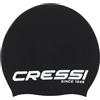 CRESSI CUFFIA DA NUOTO CAPELLI LUNGHI LOIRA NERO/BIANCO L per