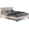 Dmora - Letto matrimoniale Caldes, Sommier per camera da letto, Giroletto per stanza, Struttura porta materasso, Adatto a materasso Cm 160x190, Beige