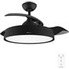 Cecotec Ventilatore da Soffitto con Luce e Pale Retrattilie EnergySilence Aero 4280 invisibile Black. 40 W, diametro 42" (106 cm), timer, 3 tonalità di luce, funzione estate-inverno, nero