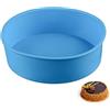 MKNZOME Stampo per pane rotondo in silicone antiaderente per torte, pane, torte, pancake, pizza e lasagne (stampo rotondo #2)