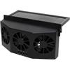 Aetherize Ventilatore Solare per Auto, aspiratore per finestrino Auto Doppia Alimentazione e Presa d'Aria Surround a 3 Teste, Nero Solare