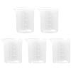 YSDYY 5 Pezzi 100 Ml di Tazze di Misurazione, Tazze di Misurazione in Plastica Trasparenti, Strumento di Misurazione Liquido con Tazza di Misurazione della Scala, Adatto per Laboratorio E Cucina.