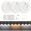 Mapille 3 Pezzi Lampada LED Sottopensile Cucina, Luci Armadio con Telecomando, Luce Vetrina Senza Fili, RGB Luce Notturna LED Ricaricabile USB per Scale Armadio Sottopensile Cucina Corridoio