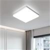 EASY EAGLE Lampada da Soffitto 24W 4000K Plafoniera LED Quadrata 2400LM Impermeabile Plafoniere per Bagno Cucina Camera da Letto Corridoio Soggiorno 18cm