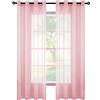 MIULEE Tende Voile Trasparenti Occhielli 2 Pannelli Rosa Chiaro 140x280cm | Tende per Interni, con Anelli, Moderne Decorazione, per finestre Salotto Soggiorno Camera da Letto, Eleganti Morbide